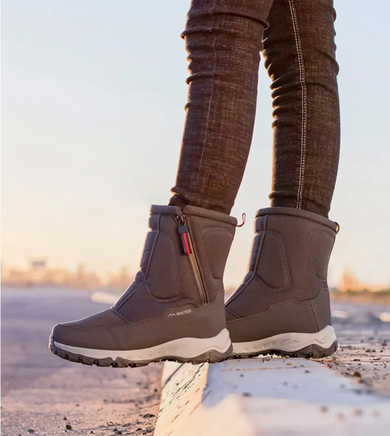 Men Boots Winter Shoes For Men Warm Snow Boots Mid-calf Men Warm Shoes Thick Plush Winter Boots For Men Women Cotton Shoes