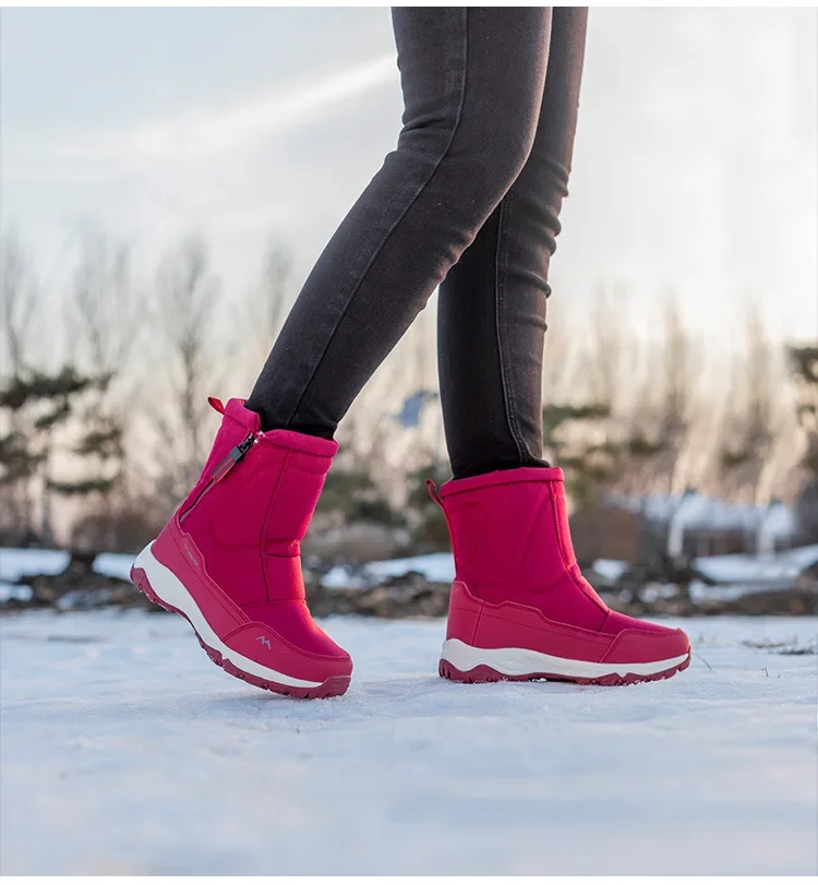 Men Boots Winter Shoes For Men Warm Snow Boots Mid-calf Men Warm Shoes Thick Plush Winter Boots For Men Women Cotton Shoes