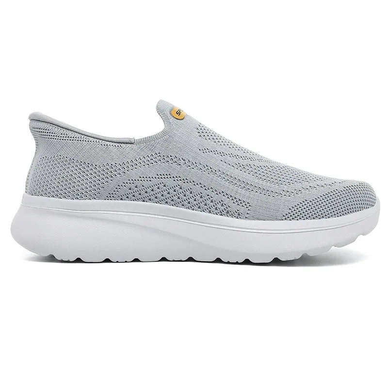 Men Women Slip on Walking Shoes Breathable Mesh Knit Loafers Lightweight Non Slip Comfort Casual Sports Sneakers Walking