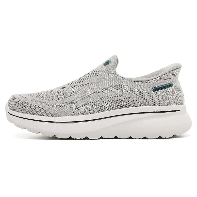 Men Women Slip on Walking Shoes Breathable Mesh Knit Loafers Lightweight Non Slip Comfort Casual Sports Sneakers Walking