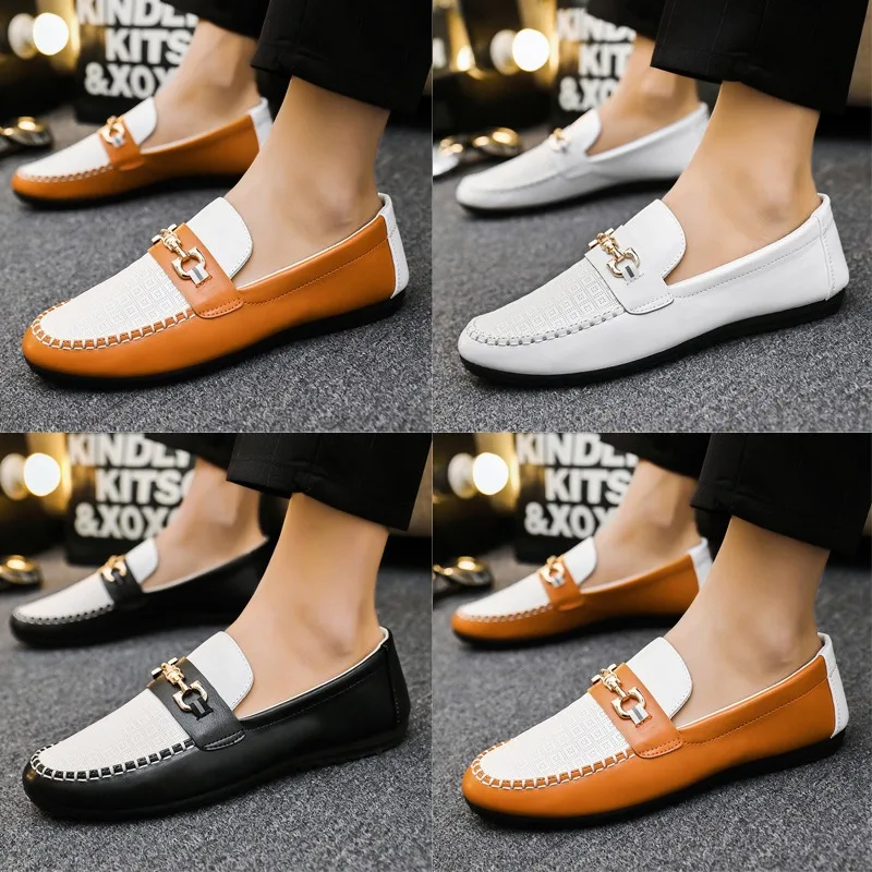 2026 Spring Autumn New Men's Sports Shoes Fashion anti-slip sneakers Casual PU Leather Business Shoes Versatile Work Shoes
