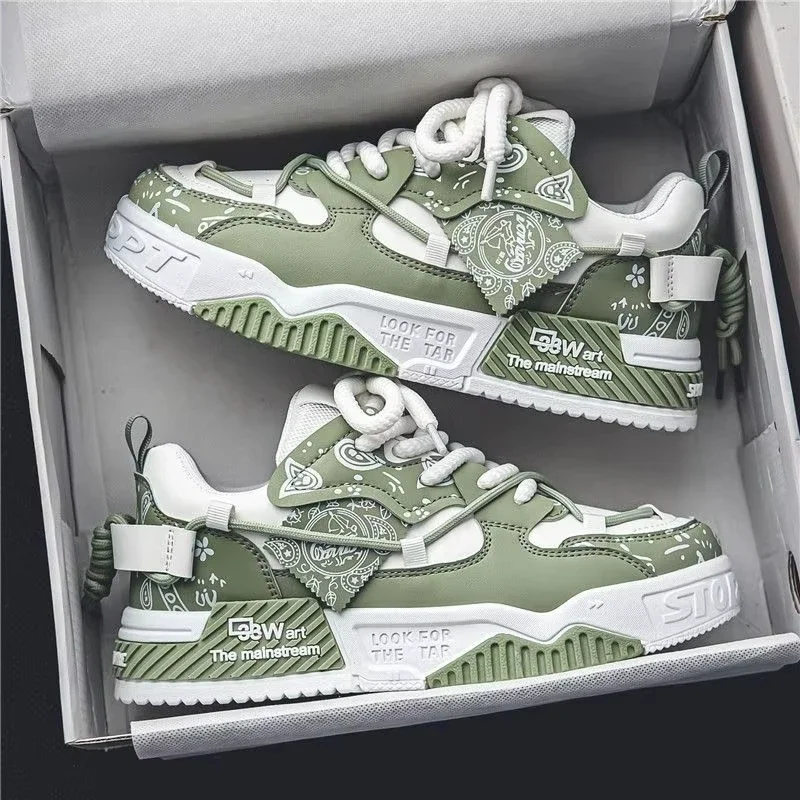 Men Sneakers Outdoor Casual Shoes Fashion Spring Breathable Vulcanized Shoes Comfortable Walking Shoe Platform Lace Up Men Shoes