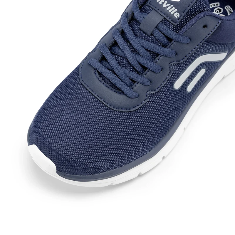 FitVille Walking Shoes for Men Wide Width Thick sole Lightweight Breathable Sneakers Shoes for Plantar Fasciitis Pain Relief