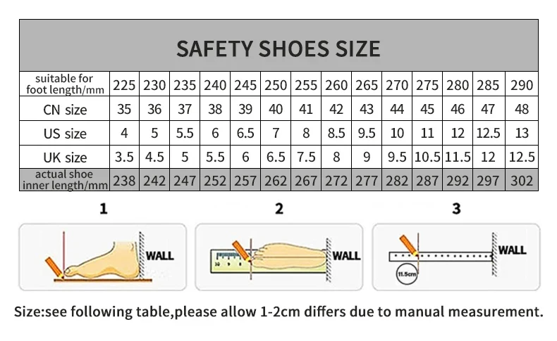 New men's safety shoes, anti smash and anti stab work shoes, men's indestructible safety boots, insulated shoes