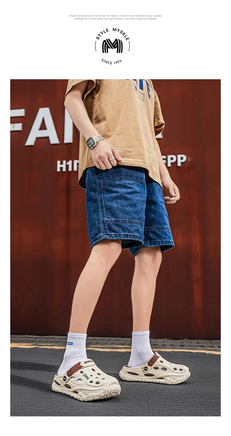 SENMA Summer Men's Thick Bottom Sandals Casual Non-Slip Beach Shoes Comfortable High Elastic EVA Material Men Shoes for Driving
