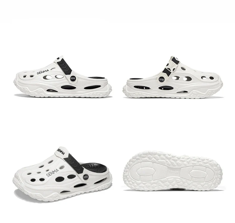 SENMA Summer Men's Thick Bottom Sandals Casual Non-Slip Beach Shoes Comfortable High Elastic EVA Material Men Shoes for Driving