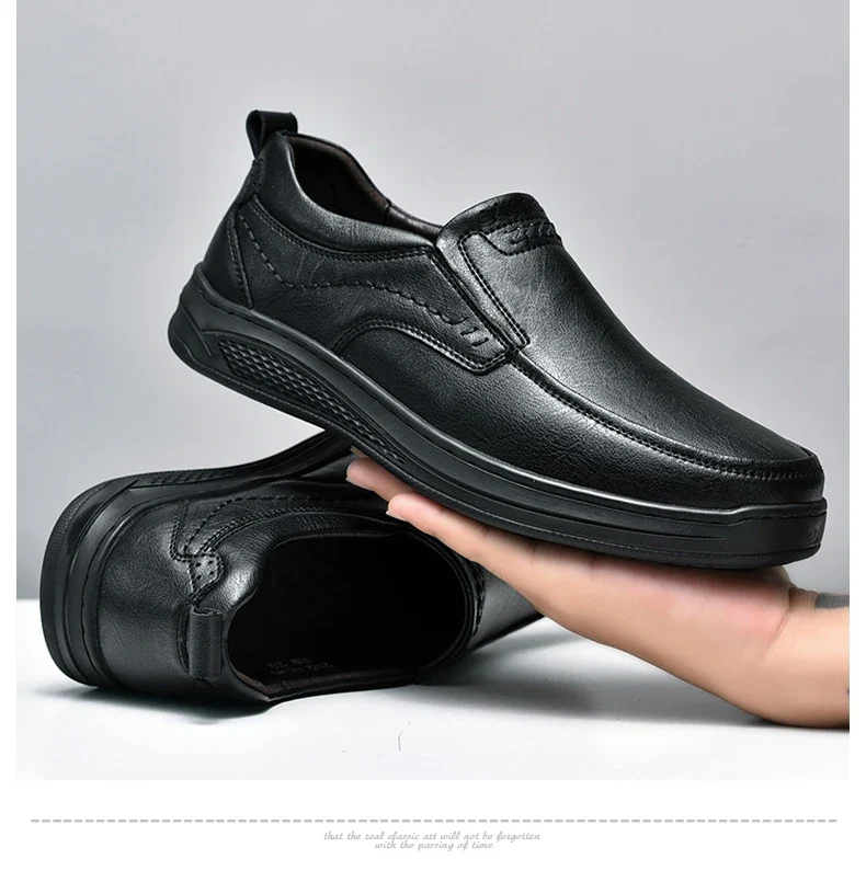 Genuine Leather Men's Shoes Comfortable Outdoor Casual Shoes High Quality Cow Leather Handmade Business Men Flats Shoe For Men