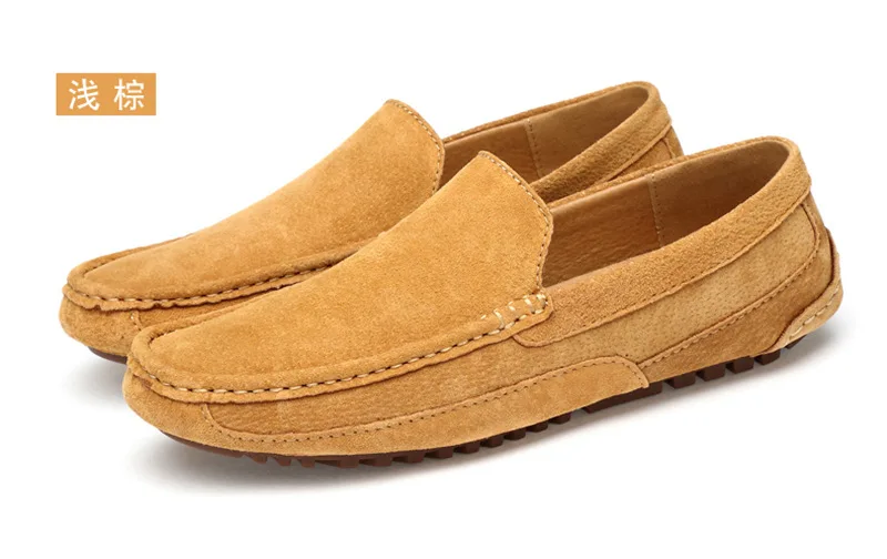 Suede Leather Man Loafers Luxury 2021 Casual Shoes For Men Boat Shoes Handmade Men Slipon Driving Shoes Male Moccasins Zapatos99