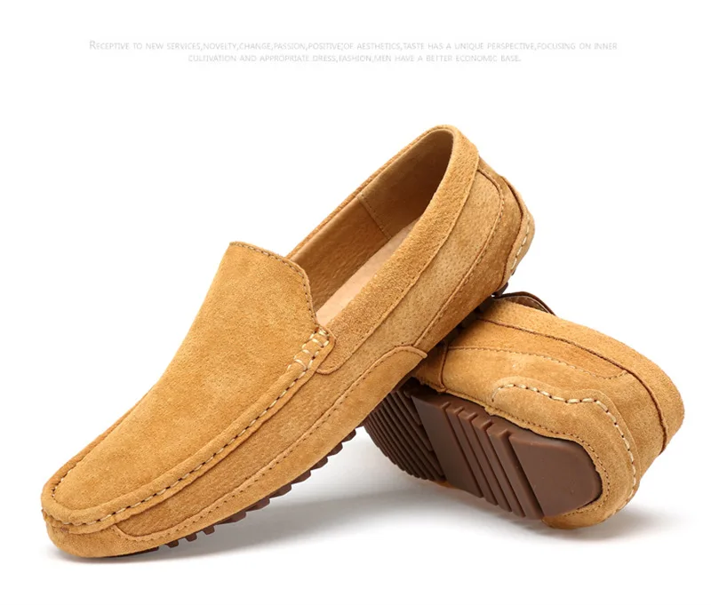 Suede Leather Man Loafers Luxury 2021 Casual Shoes For Men Boat Shoes Handmade Men Slipon Driving Shoes Male Moccasins Zapatos99
