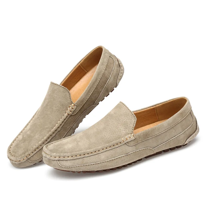 Suede Leather Man Loafers Luxury 2021 Casual Shoes For Men Boat Shoes Handmade Men Slipon Driving Shoes Male Moccasins Zapatos99