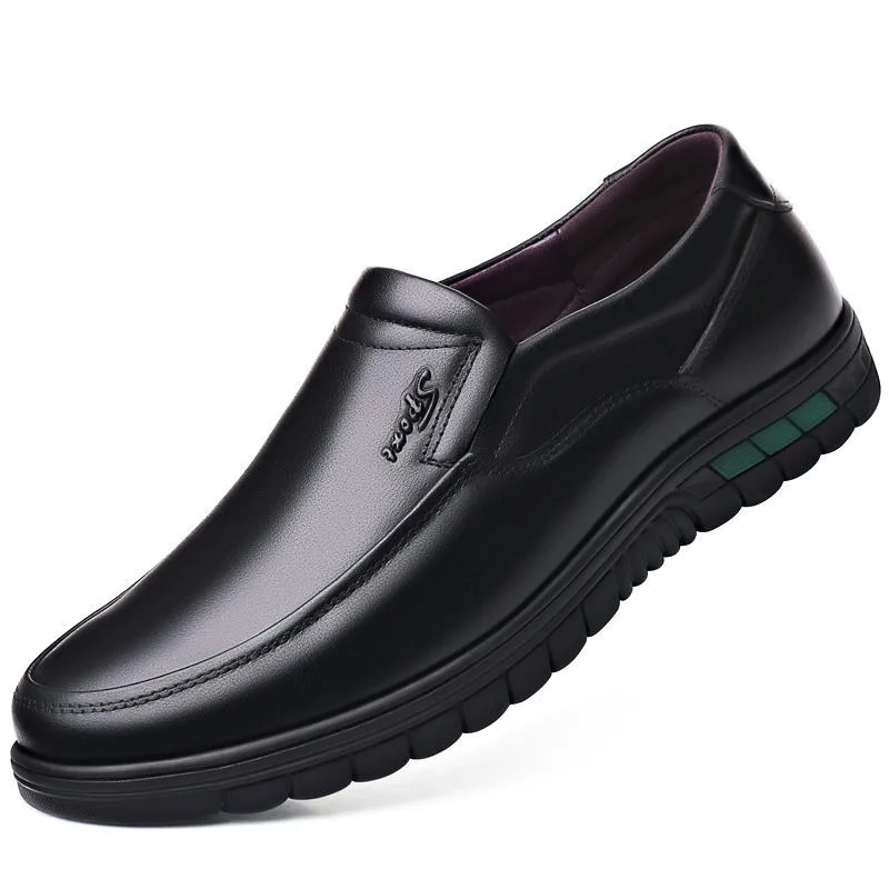 Men's PU Leather Shoes Formal Dress Loafers Large Size Casual Soft Mens Business Comfortable Non-slip Driving Shoes