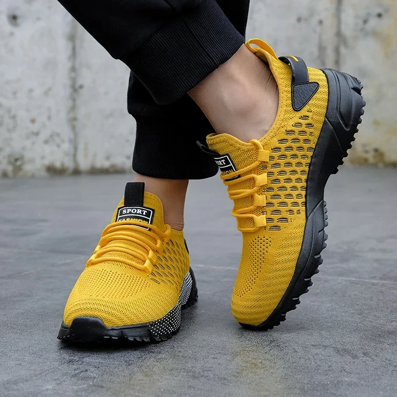 Mesh Shoes Men's Breathable 2025 Summer Mesh Thin Single Men's Full Mesh Men's Trendy Fashionable Casual Running Sports Shoes
