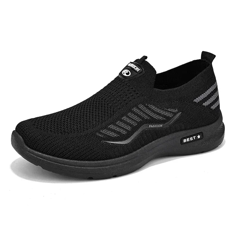 Men Casual Shoes Breathable Sneakers Mens Lightweight Walking Running Shoes Slip on Loafers for Couple Zapatillas Hombre Size 44