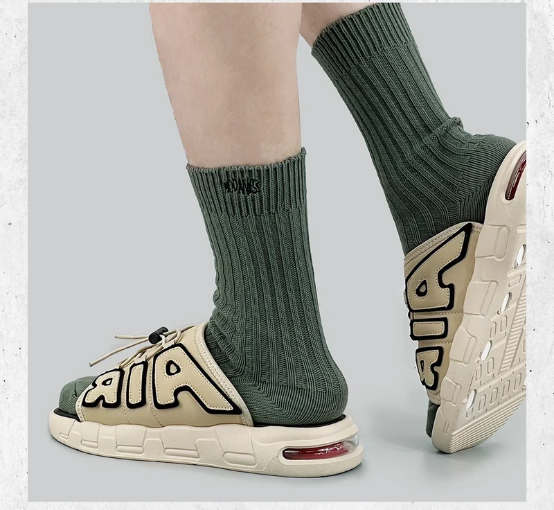 Air Cushion Slippers Summer Men Sandals Thick Sole Beach Slippers Flats Cloud Slides Sports Slippers Outdoor Man Sneaker Shoes