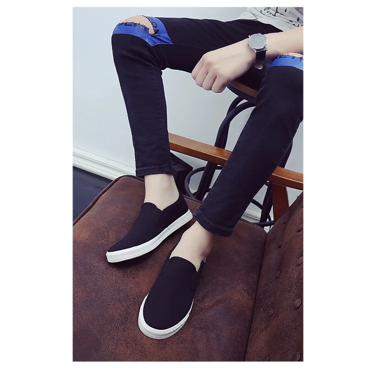 Men Casual Shoes Canvas Luxury 2025 Mens Loafers Breathable Slip on FlatsMale Vulcanized Shoes White Driving Shoes Plus Size 47