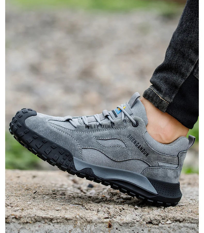 Fashion Steel Toe Cap Shoes For Men Anti Scalding Anti Smashing Wrok Safety Boots And Anti Puncture Protective Male Footwear