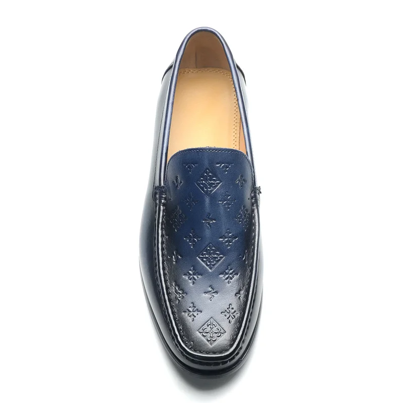 Luxury Men Formal Loafers Genuine Leather Comfortable Business Dress Shoes Slip On Mens Office Driving Shoes