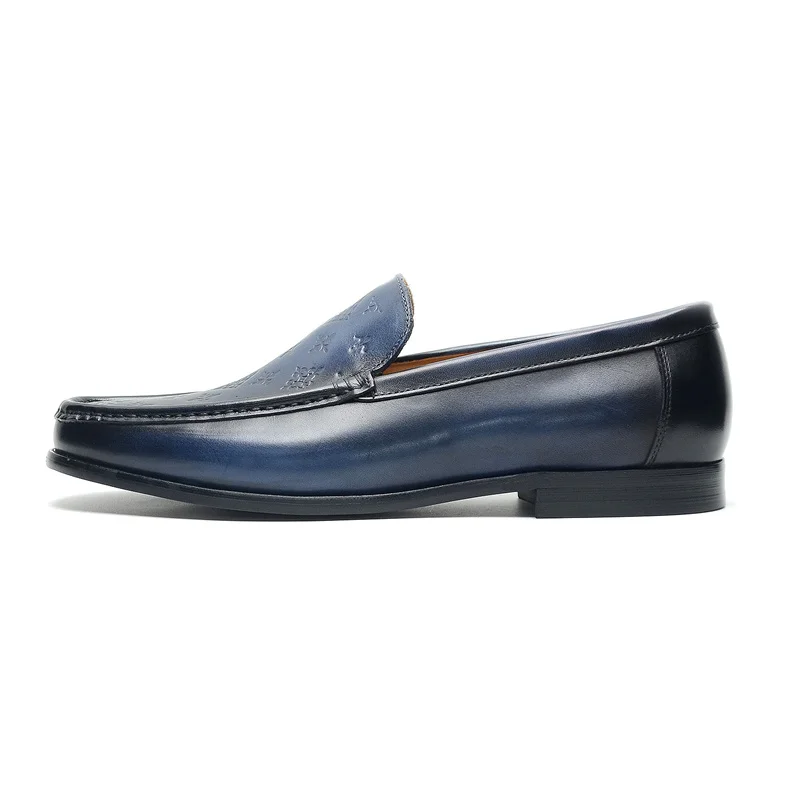Luxury Men Formal Loafers Genuine Leather Comfortable Business Dress Shoes Slip On Mens Office Driving Shoes
