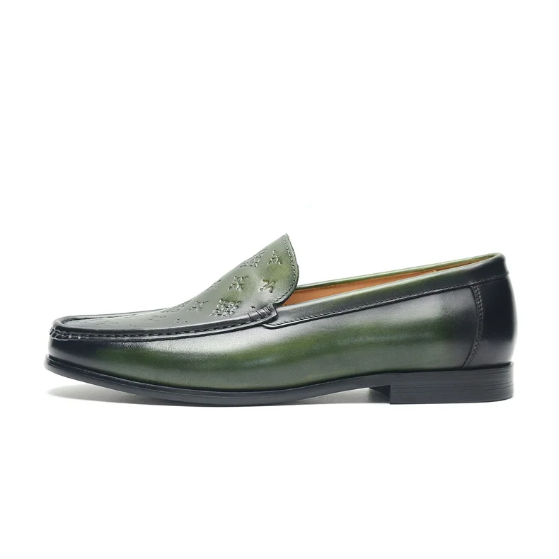 Luxury Men Formal Loafers Genuine Leather Comfortable Business Dress Shoes Slip On Mens Office Driving Shoes