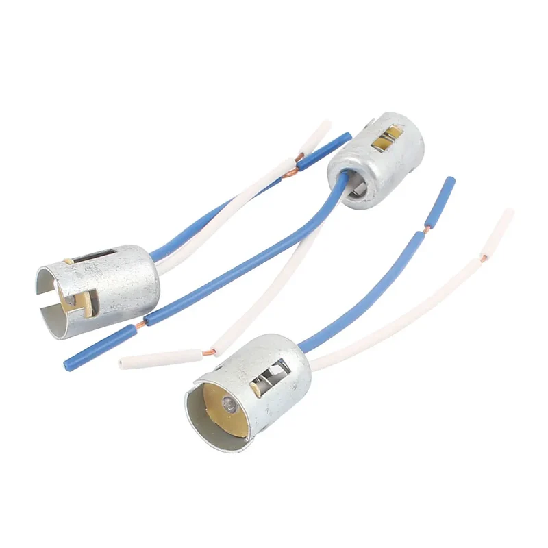 Uxcell 2/3/5/10 Pcs 1156 Ba15s S25 Socket Parallel Car Tail Brake Bulb Led Light Extension Harness Socket Connector DC 12V