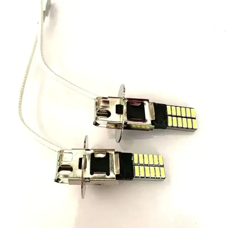 2Pcs H3 LED Headlight Car Fog Light Bulbs Auto Driving Running Lamps 12000LM 80W 12V 24V