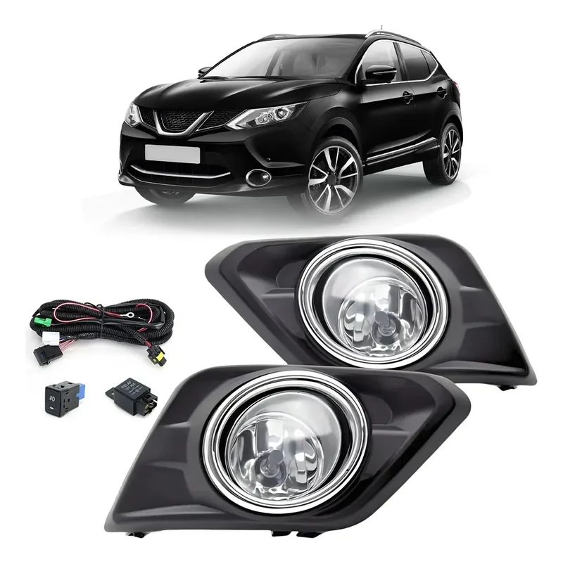 Fog Lights for Nissan X-trail T32 X trail Rogue 2014-2016 Headlight LED Fog Light Switch Harness Cover Grill Fog Lamp Assembly