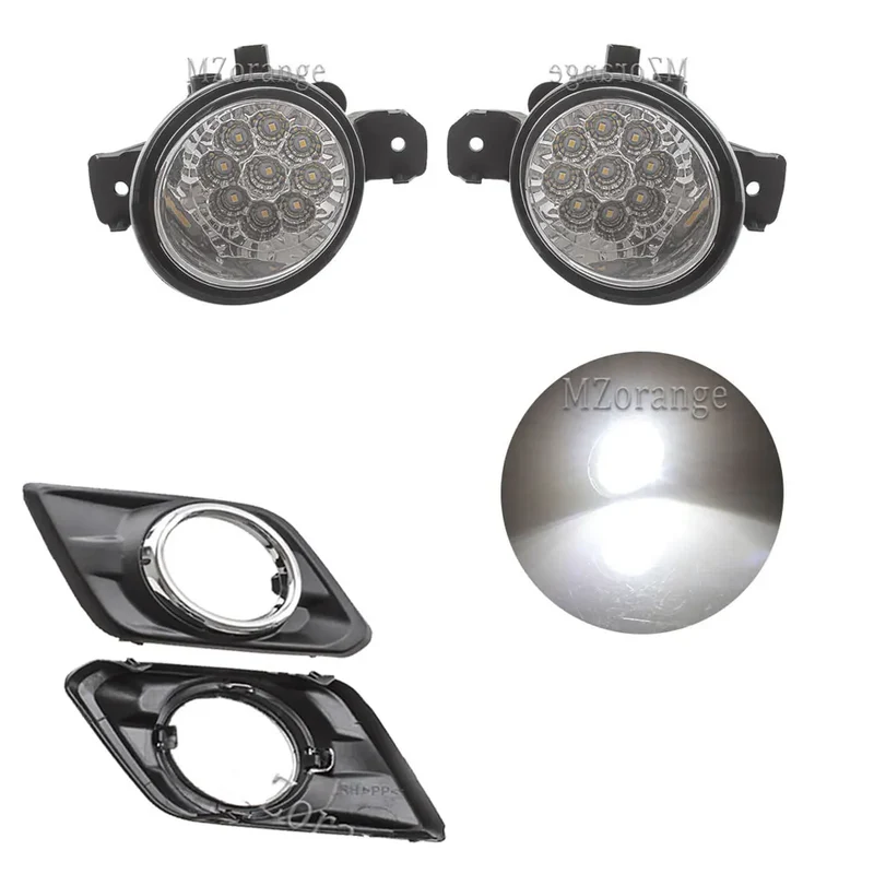 Fog Lights for Nissan X-trail T32 X trail Rogue 2014-2016 Headlight LED Fog Light Switch Harness Cover Grill Fog Lamp Assembly