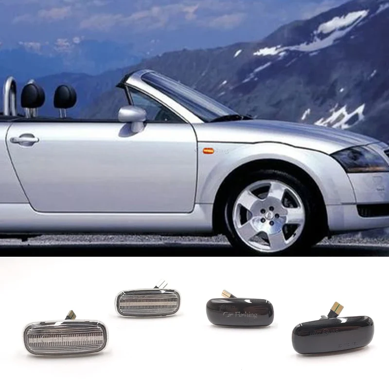 1 Set for Audi A3 S3 8L 2000-2003 A8 D2 1999-2002 TT 8N 2000-2006 LED Dynamic Side Marker Turn Signal Lights Indicator Lamps