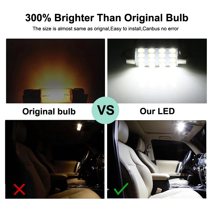 10Pcs LED Interior Light Bulb Kit For Mazda CX-3 CX3 2015 2016 2017 2018 2019 2020 2021 Car LED Map Dome Vehicle Lamp Canbus