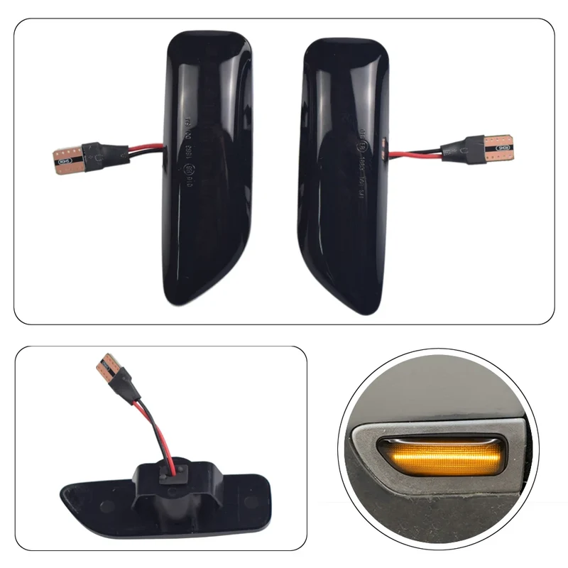 For Volvo XC90 S80 XC70 V70 S60 2001- 2009 LED Dynamic Turn Signal Light Side Mirror Sequential Lamp Blinker Indicator