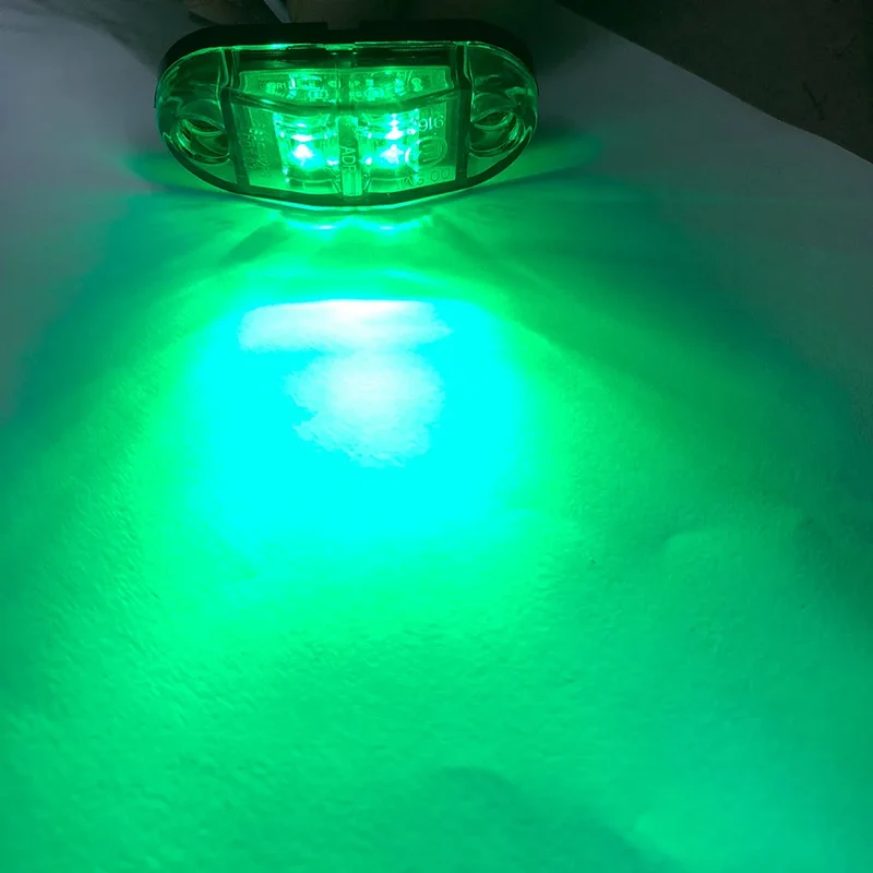 10PCS 2LED Warning Light Lightbar Breakdown Emergency Front Side Marker Light Clearance Lamp Assembly Auto Lamp Car Accessories