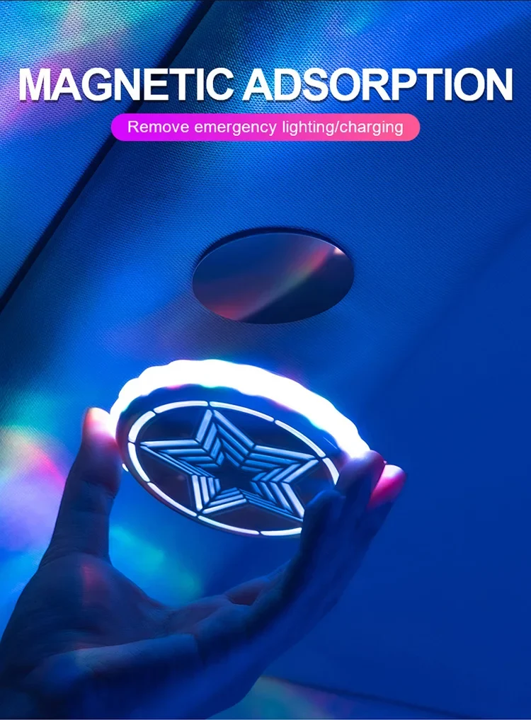 Car reading lights, LED interior sound controlled ambient lights, car trunk lighting, wireless wiring free decorative lights