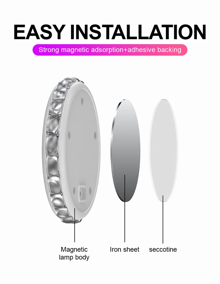 Car reading lights, LED interior sound controlled ambient lights, car trunk lighting, wireless wiring free decorative lights