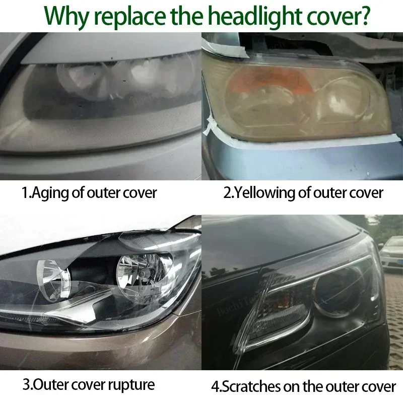 Head Lights Cover For Volkswagen VW Scirocco pre-facelift 08-14 Transparent Housing Front Headlights Lens Shell Glass Lampcover