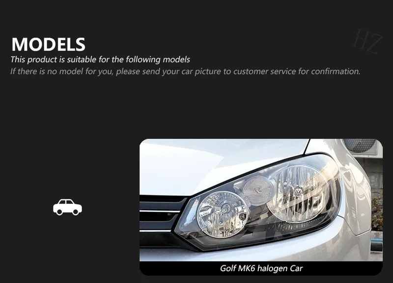 Headlight For VW Golf 6 MK6 2009-2013 Car автомобильные товары LED DRL Hella 5 Xenon Lens Hid H7 Golf6 Car Accessories
