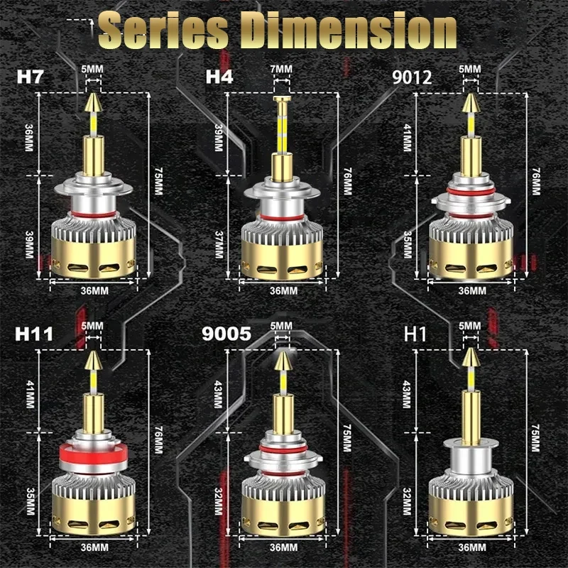 H4 H7 LED Headlights Bulbs CANBUS H1 H8 H9 H11 5500W High Birghtr Diode Lamps HB3 HB4 9005 9006 For Car Projector Lense 6500K