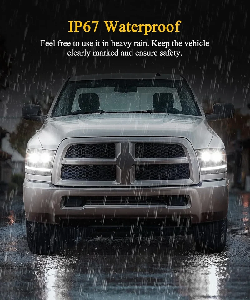 1pcs Full LED Headlight Fit for 2009-2018 Dodge Ram 1500 2500 3500 Sequential Turn Signal&DRL Headlights