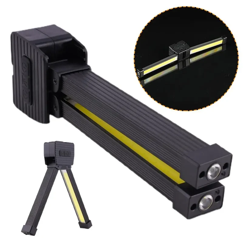 Gym Lamp For Posing Portable Magnet LED Flashligh 7th Gear Dimming Folding Worklight Waterproof Led Flashlight With Magnet Hook