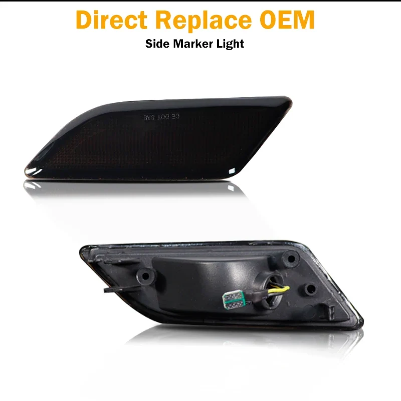 Amber/White LED Car Front Bumper Side Marker Turn Signal Lights For 2012-2014 Mercedes Benz W204 LCI C250 C300 C350 Sedan/Coupe