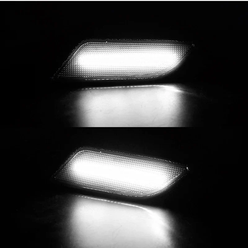 Amber/White LED Car Front Bumper Side Marker Turn Signal Lights For 2012-2014 Mercedes Benz W204 LCI C250 C300 C350 Sedan/Coupe