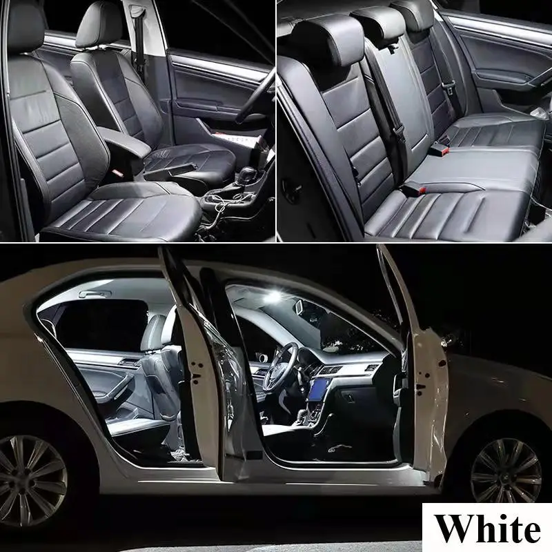 Car LED Interior Lights For Peugeot 106 107 108 206 Hatch Saloon SW CC Accessories Auto Dome Map Trunk Indoor Lamp Kit Canbus