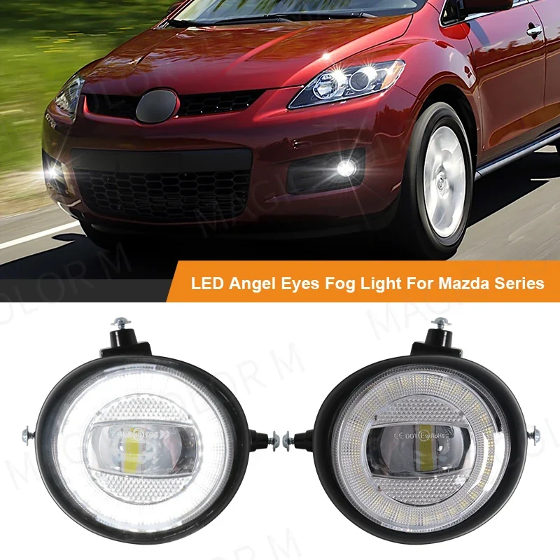 Fog Lights Headlight for Mazda RX-8 MPV 6 5 3 2 CX-7 CX-5 CX-9 MX-5/Miata Auto Led Halogen Fog Lamp Waterproof Car Accessories