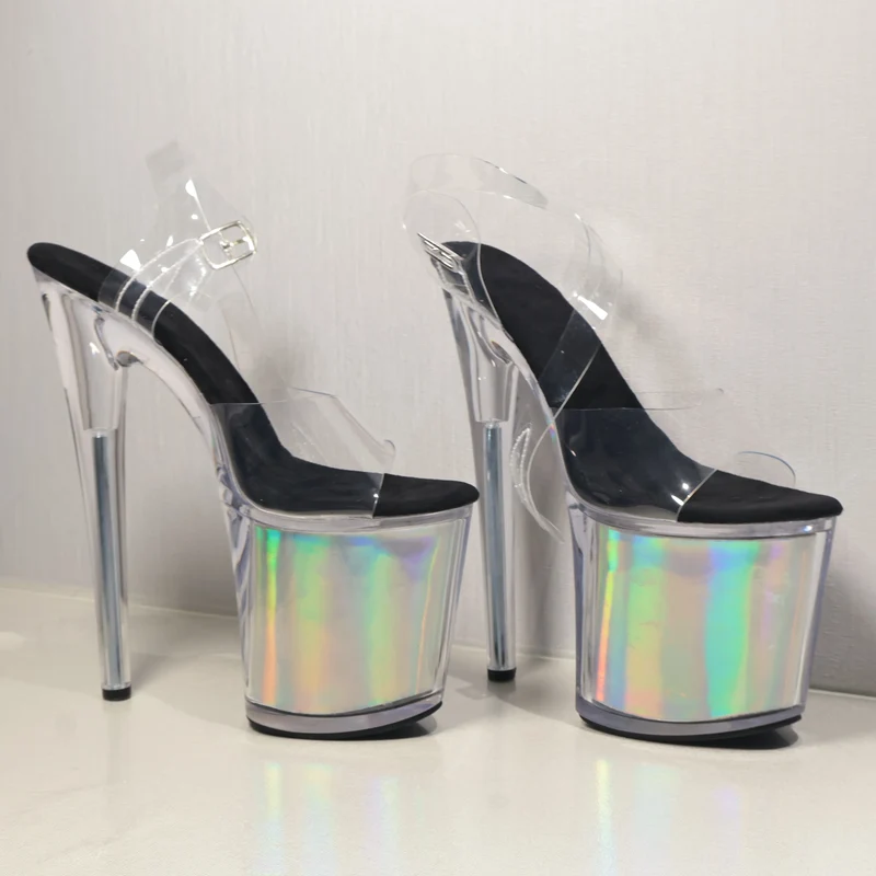 New Pattern Superior Quality Super High Heel Ladies Shoes High Heel Ladies Shoes 17CM/7inches Crystal Thin Heels Sandals Wedding