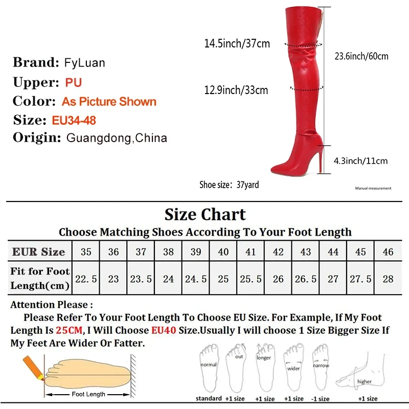 Size 34-48 White Boots For Woman Spring Autumn Stiletto Heels Back Zipper Pointed Toe Thigh Boots Over Knee T Show Shoes 11CM