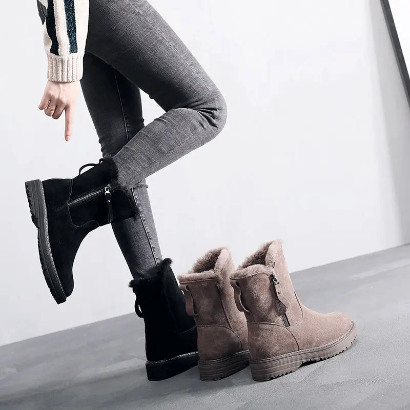 new women's shoes winter tide brand snow boots women velvet thick warm short boots waterproof non-slip big cotton shoes