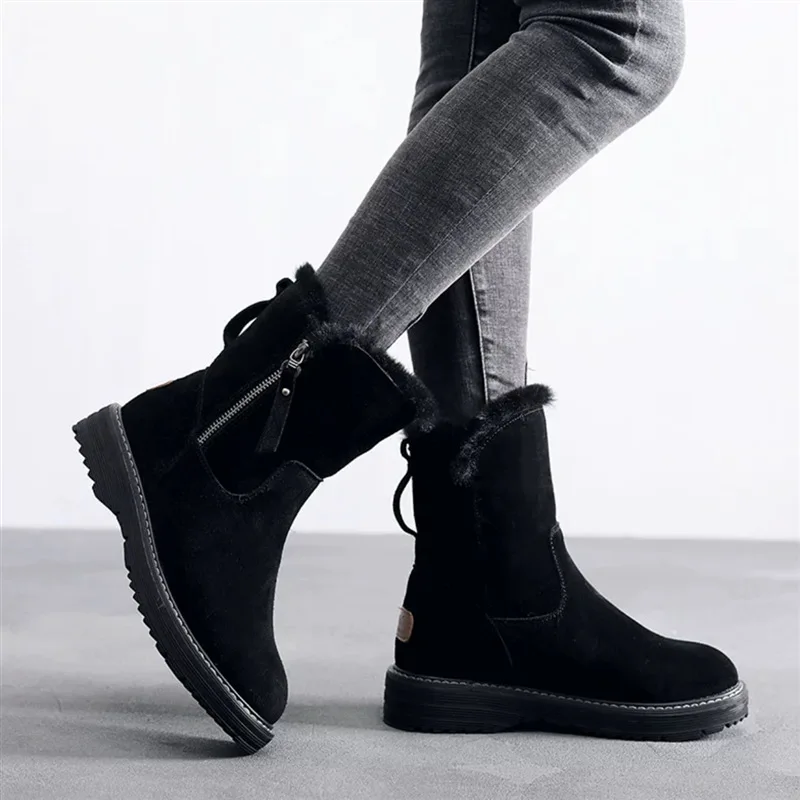 new women's shoes winter tide brand snow boots women velvet thick warm short boots waterproof non-slip big cotton shoes
