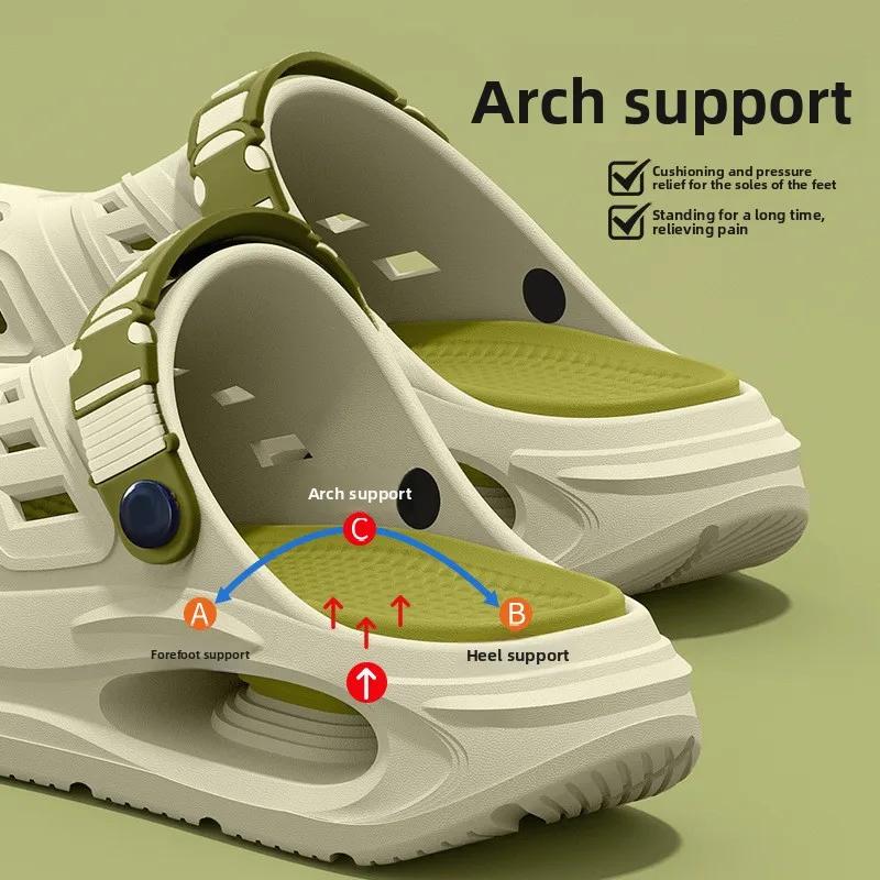 Cave Shoes for Men's Summer New Style, Non Slip and Non Tiring, Foot Arch Support, Outdoor Cool Slippers for Men Mens Shoes
