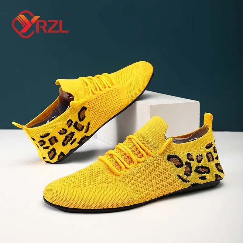 YRZL Mens Mesh Loafers Soft Driving Moccasins High Quality Flats Male Walking Shoes Breathable Mesh Casual Loafers Mens Shoes