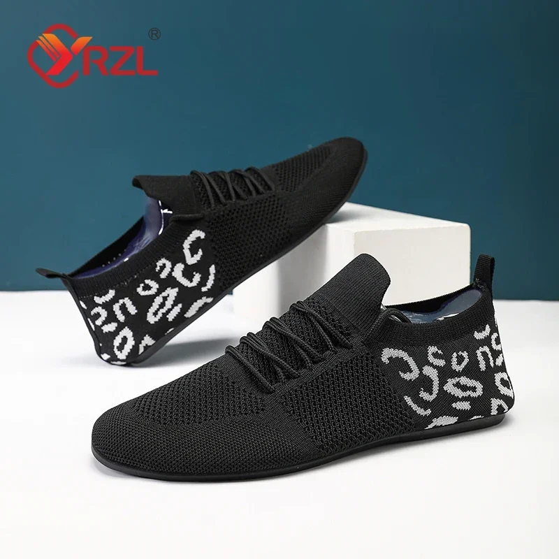YRZL Mens Mesh Loafers Soft Driving Moccasins High Quality Flats Male Walking Shoes Breathable Mesh Casual Loafers Mens Shoes