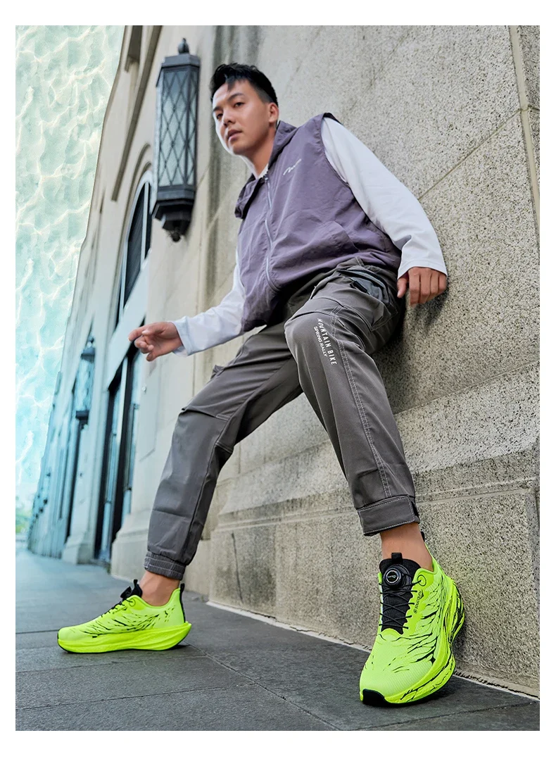 Fluorescence Running Shoes CarbonBoard Marathon Men Sports Casual Tenis Breathable Womens Comfortable Athletic Nonskid Sneakers